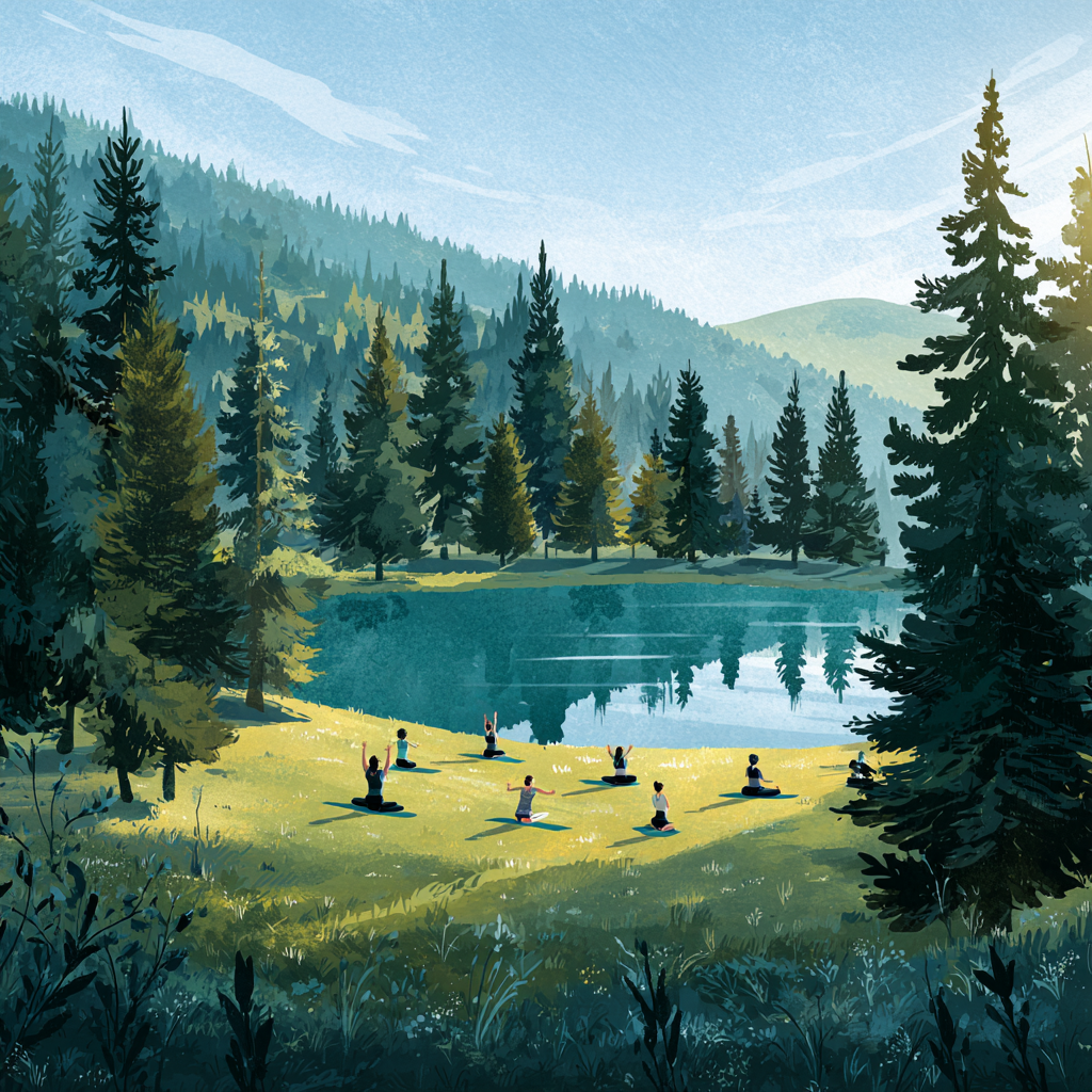 Інструктор йоги демонструє позу